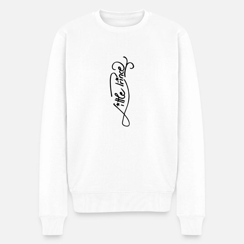 little princelogo - Männer Premium Bio Pullover - Weiß