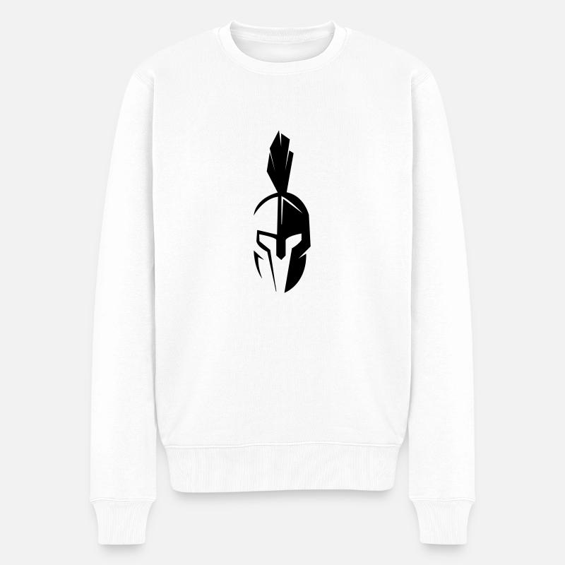 spartaner - Männer Premium Bio Pullover - Weiß