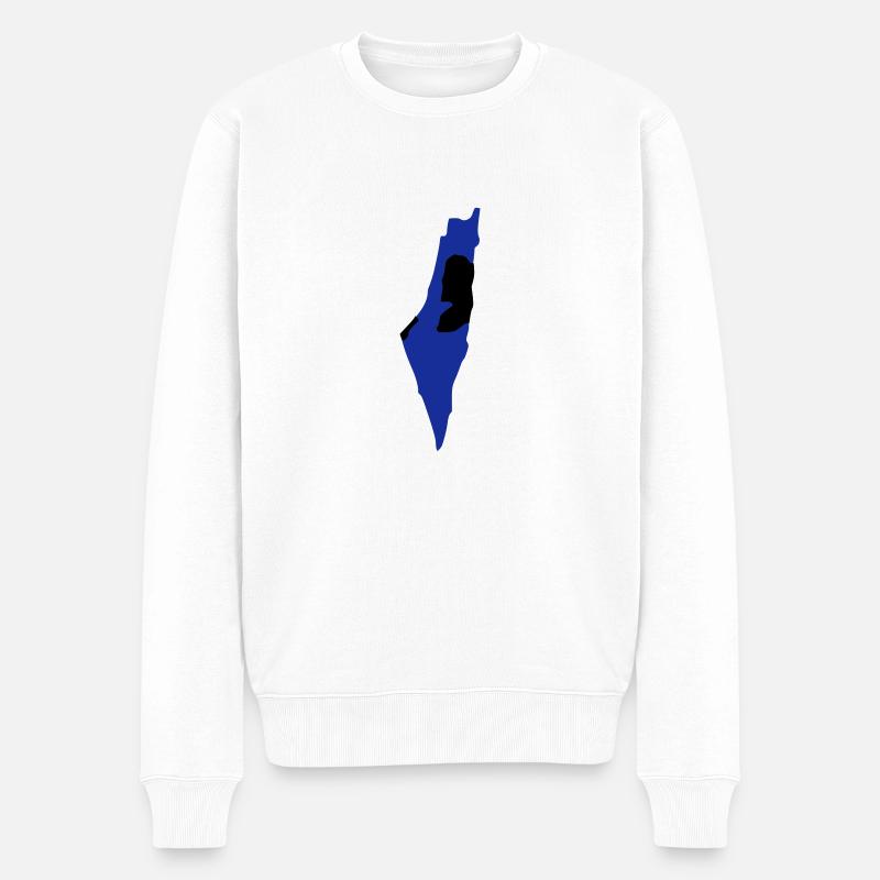 Israel - Palestine - Pull Premium bio Homme - blanc