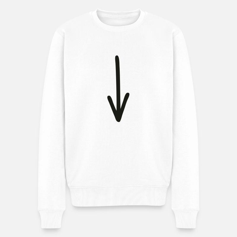 pfeil - Männer Premium Bio Pullover - Weiß