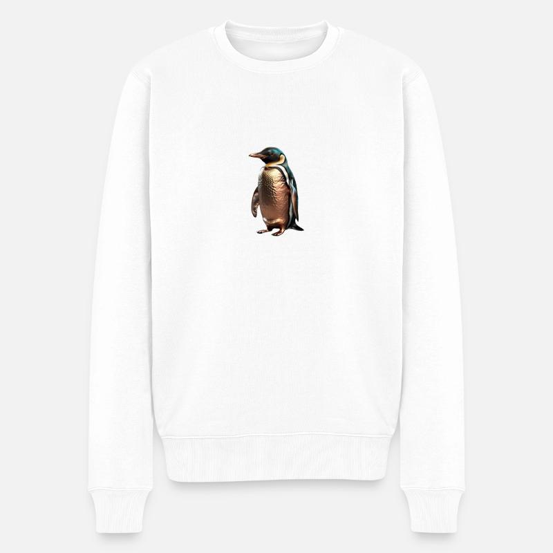 Le Pingouin de Bronze - Pull Premium bio Homme - blanc