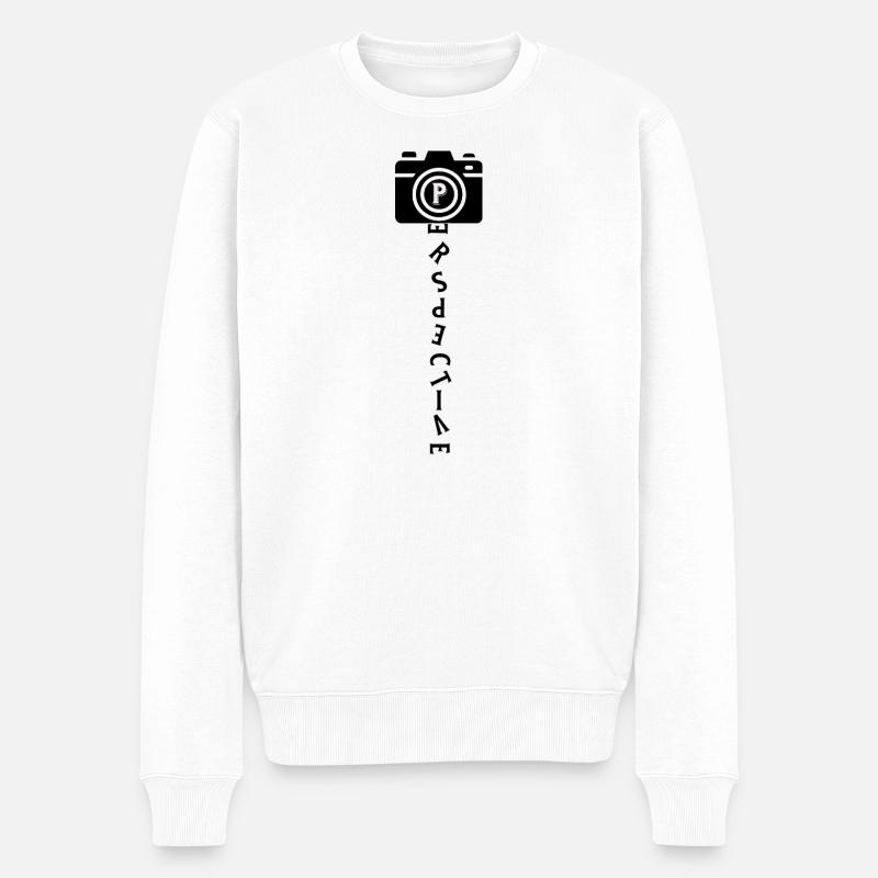 PERSPECTIVE Photographe - Pull Premium bio Homme - blanc