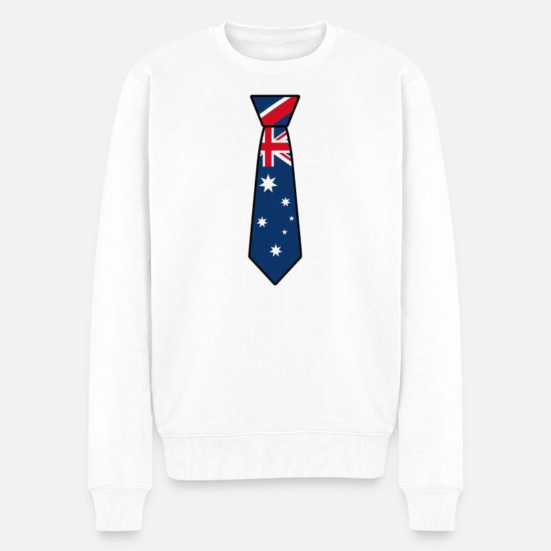 Australien-Unentschieden - Männer Premium Bio Pullover - Weiß