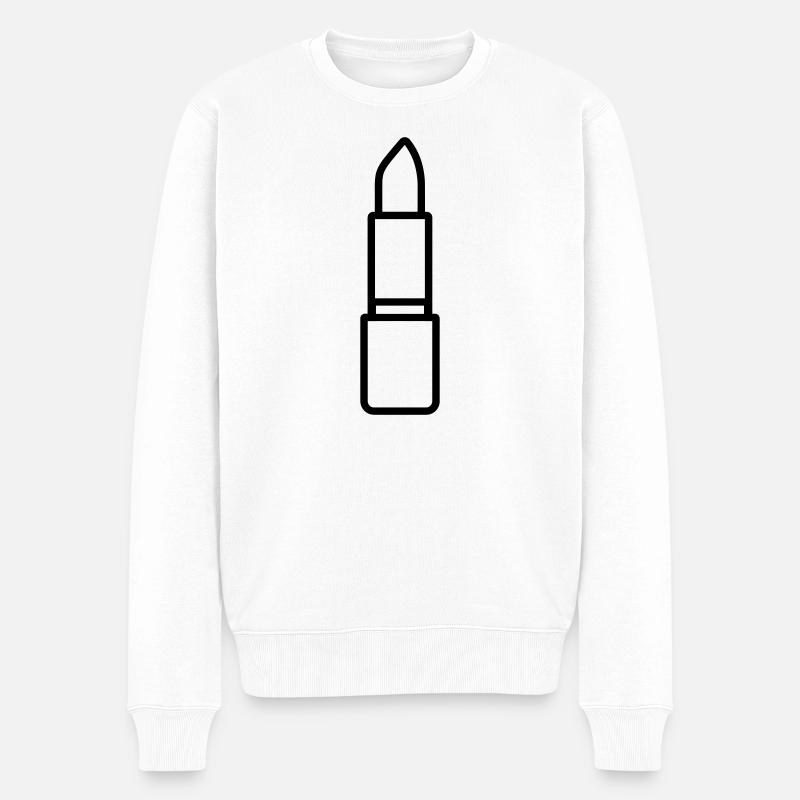 rouge à lèvres - Pull Premium bio Homme - blanc