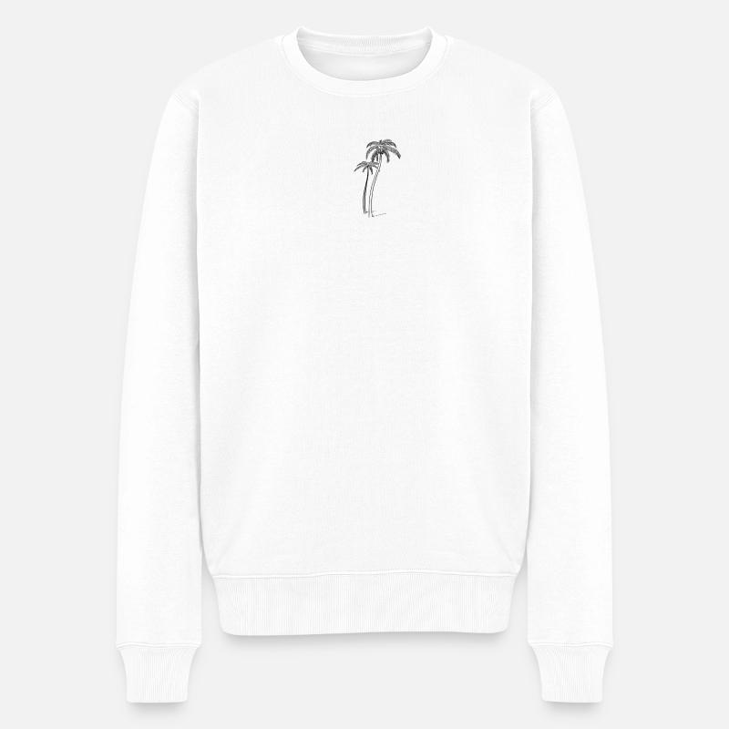 Palmiers à noix de coco - Pull Premium bio Homme - blanc
