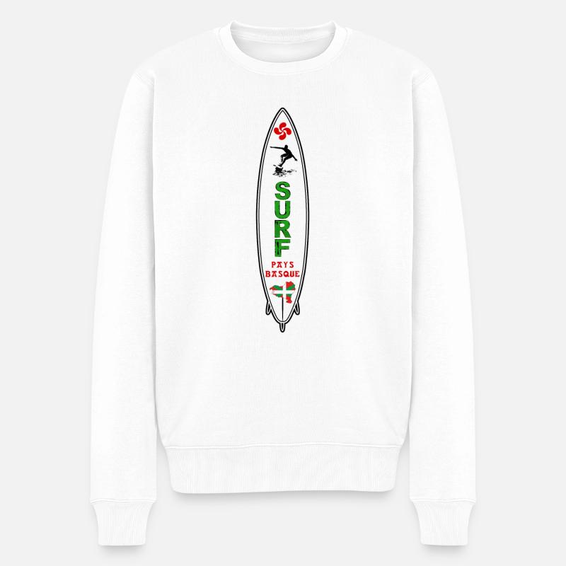 Basque Surfing Team - Pull Premium bio Homme - blanc