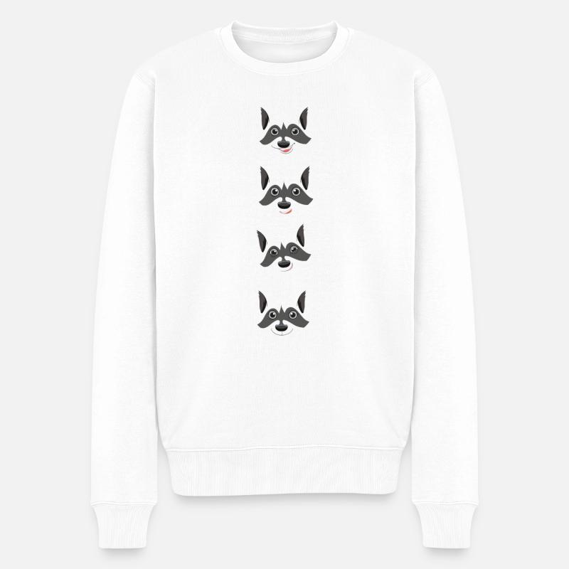 Fuchs-Emotionen - Männer Premium Bio Pullover - Weiß