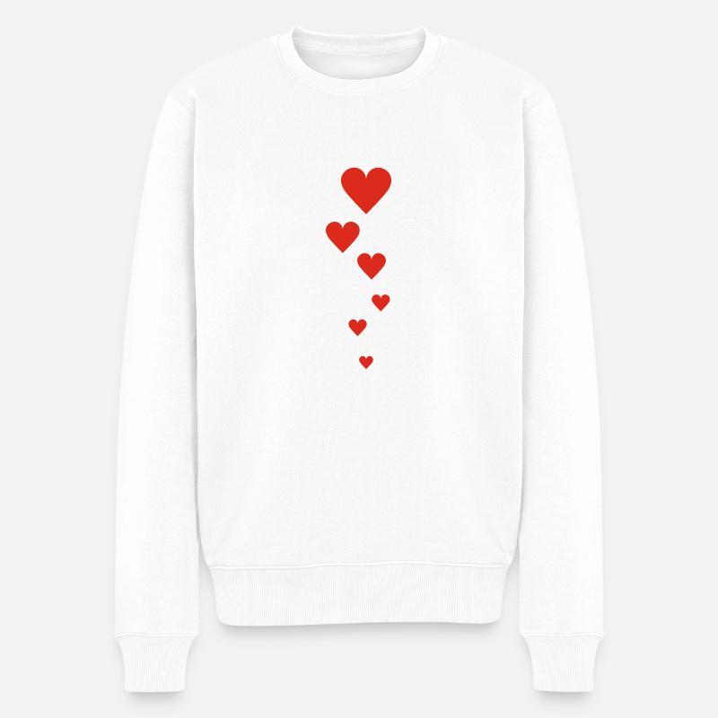 liebe - Männer Premium Bio Pullover - Weiß