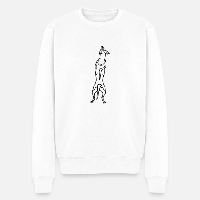 Ridgeback Rücken - Männer Premium Bio Pullover - Weiß