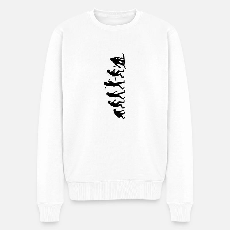 Evolution Ski - Männer Premium Bio Pullover - Weiß