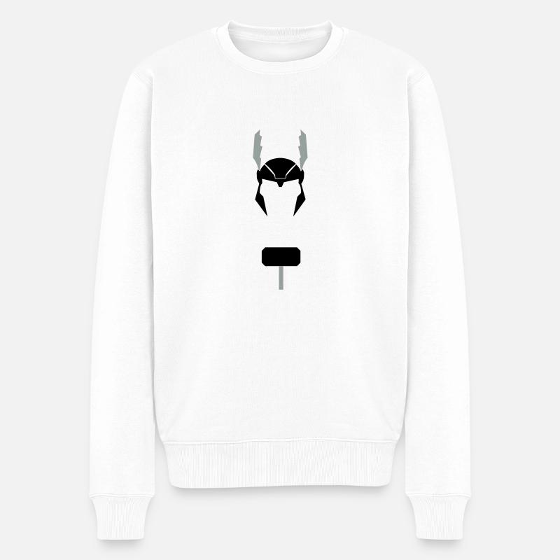 Thor - Männer Premium Bio Pullover - Weiß
