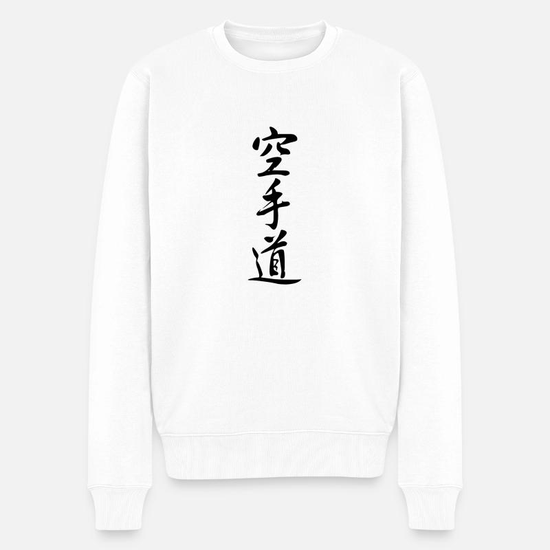 Chinesische Schrift - Männer Premium Bio Pullover - Weiß