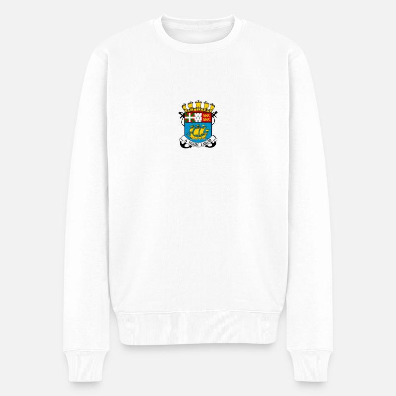 St Pierre et Miquelon - Pull Premium bio Homme - blanc