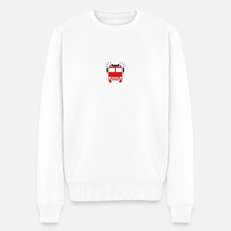 Feuer wehr - Männer Premium Bio Pullover - Weiß