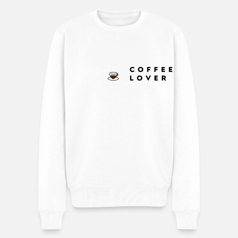 COFFEE LOVER - Männer Premium Bio Pullover - Weiß