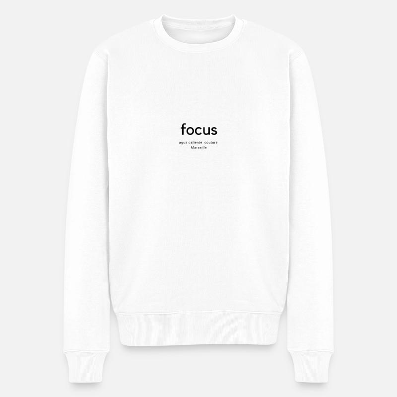 focus - Pull Premium bio Homme - blanc