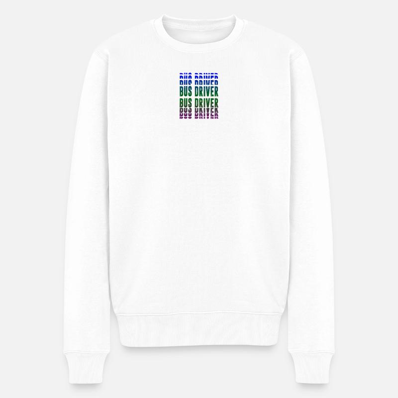 Busfahrer Design - Männer Premium Bio Pullover - Weiß