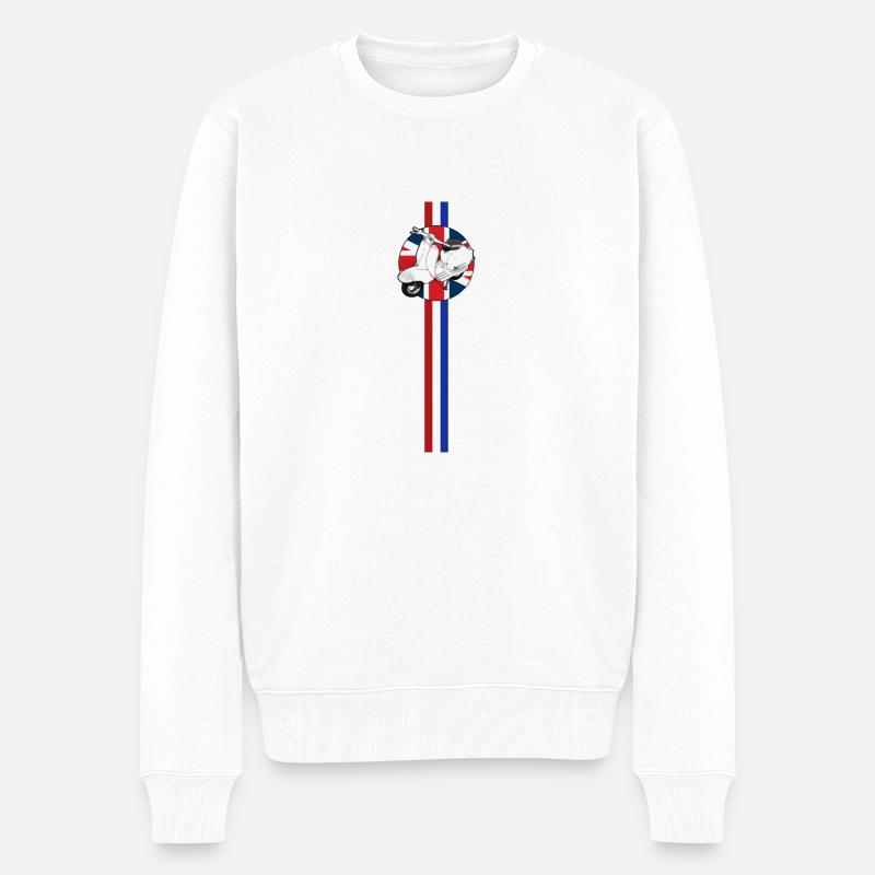 SCOOT STRIPE TRACK JACKET - Männer Premium Bio Pullover - Weiß