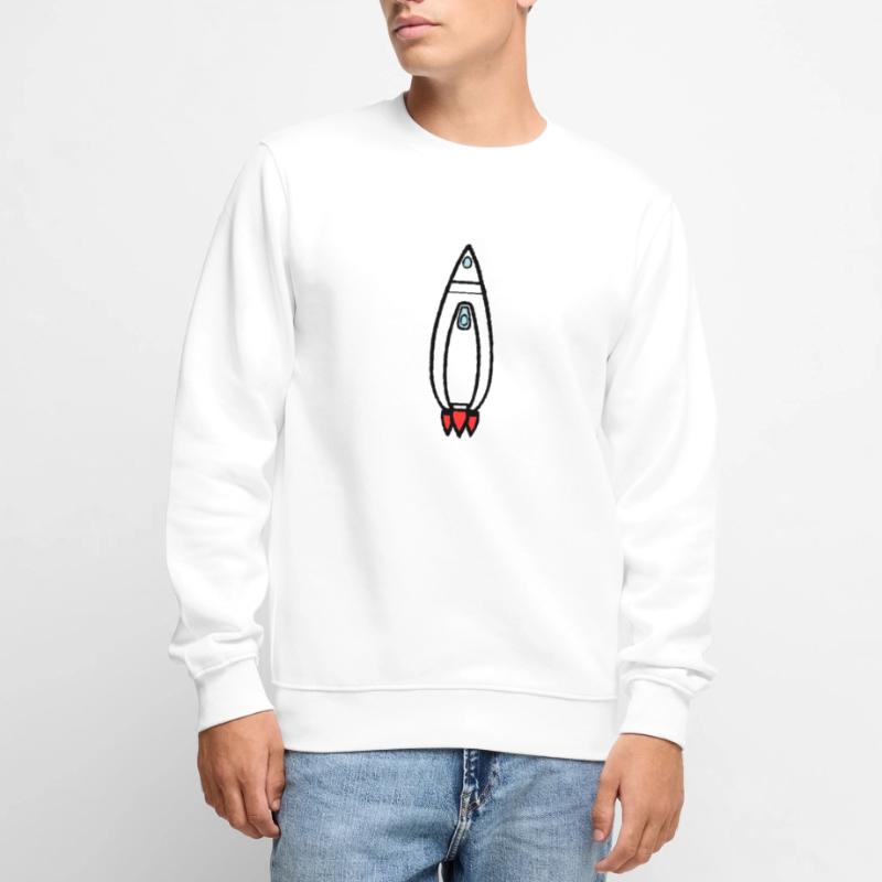 Spacecraft Rocket Space Space Flight Vector Men's Premium Organic Jumper