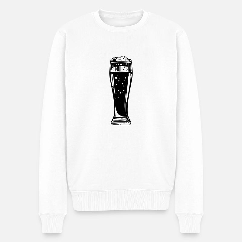 Bière - Pull Premium bio Homme - blanc