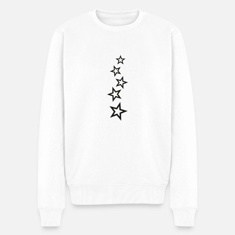sternenklarreihe - Männer Premium Bio Pullover - Weiß