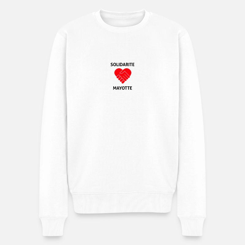 solidarite mayotte - Cyclone CHIDO 14/12/24 - Pull Premium bio Homme - blanc