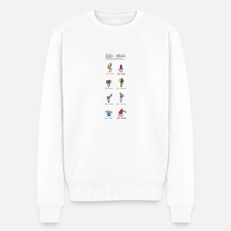 les M.climb - Pull Premium bio Homme - blanc