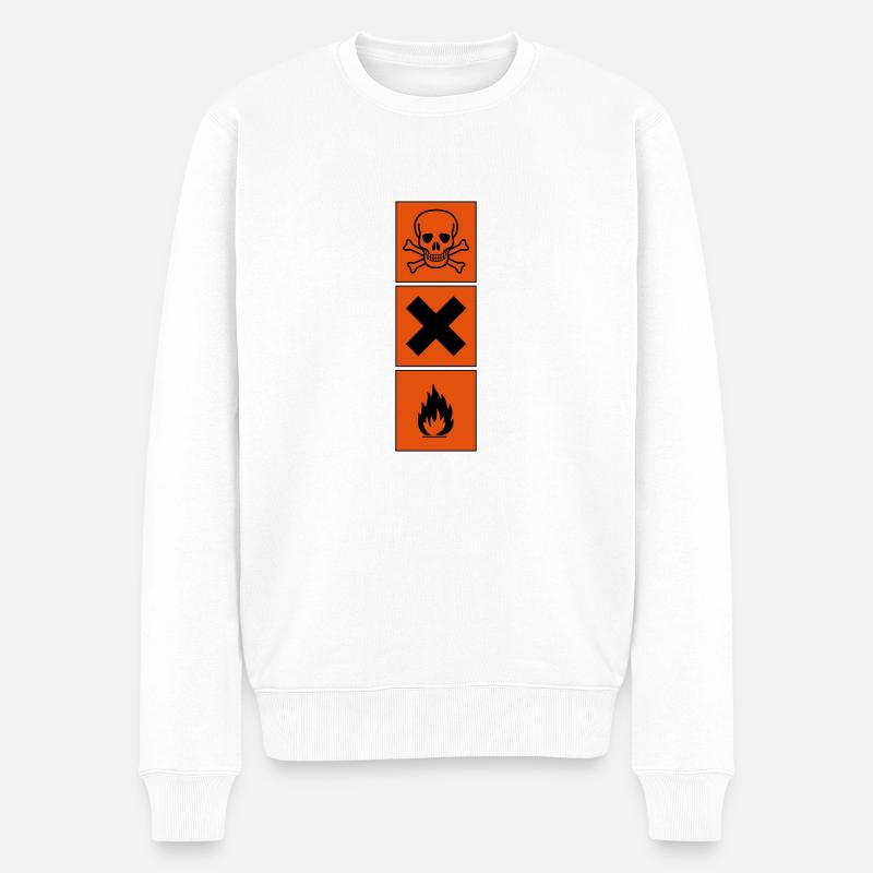 signe de danger - Pull Premium bio Homme - blanc