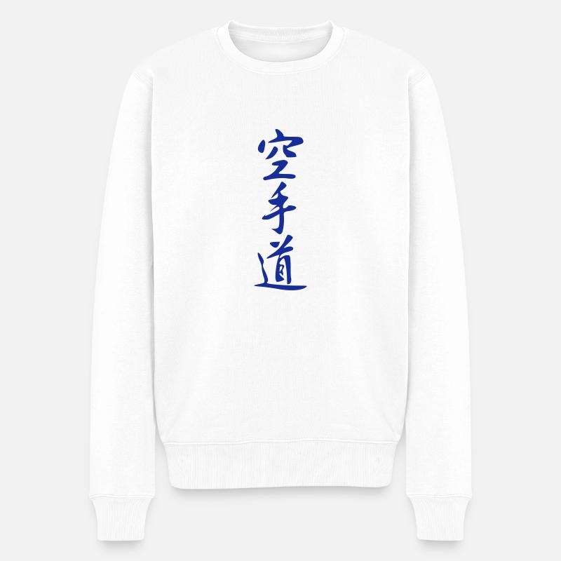 Karate - Männer Premium Bio Pullover - Weiß