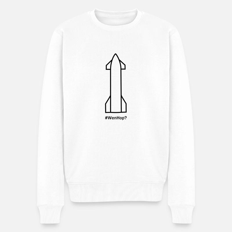 Starship Wen Hop - Männer Premium Bio Pullover - Weiß