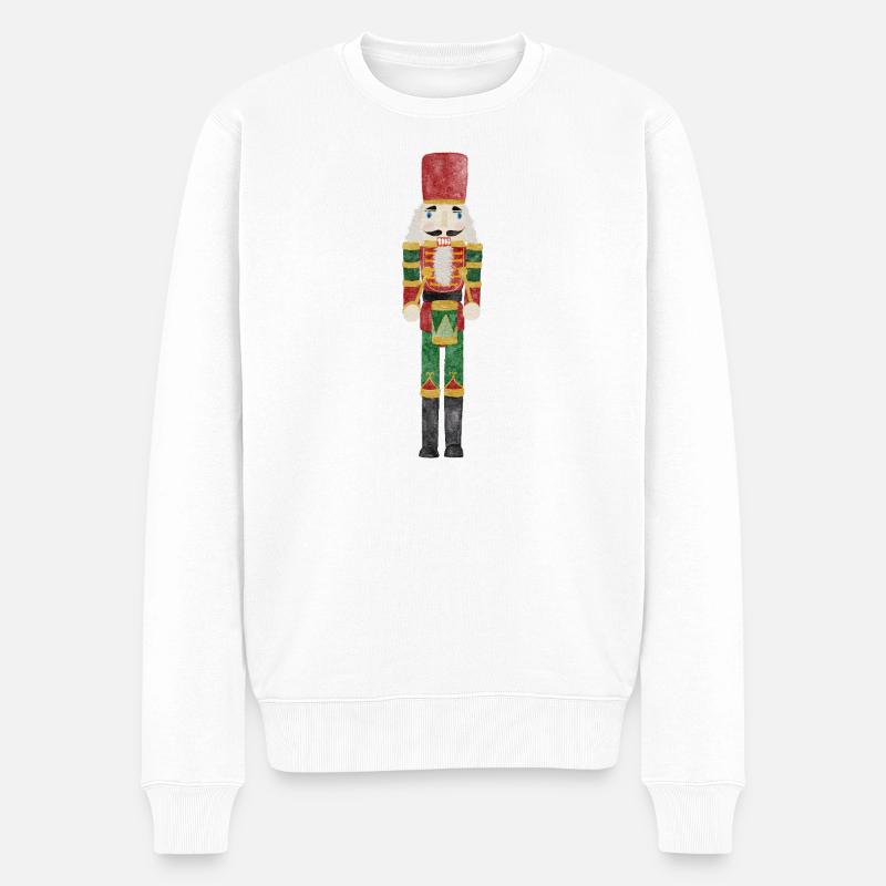 Casse-Noisette Aquarelle - Pull Premium bio Homme - blanc