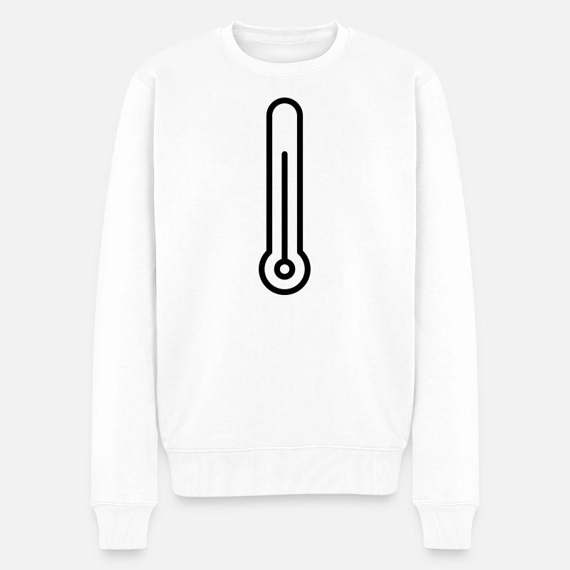 Thermometer - Männer Premium Bio Pullover - Weiß