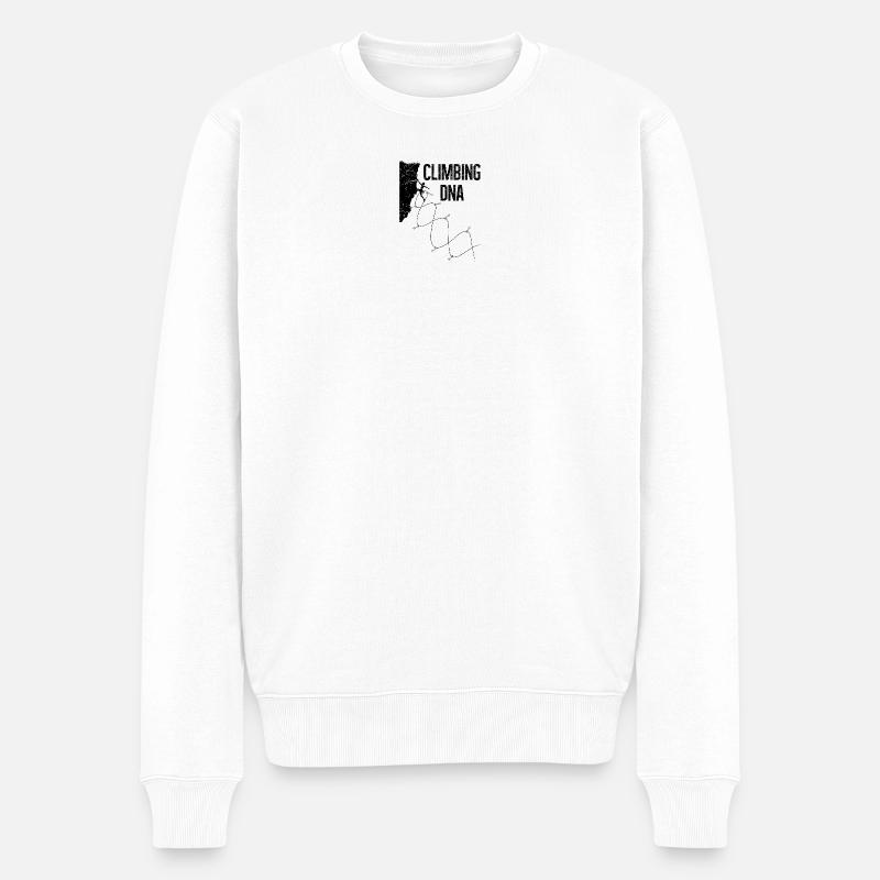 Kletter-DNA - Männer Premium Bio Pullover - Weiß