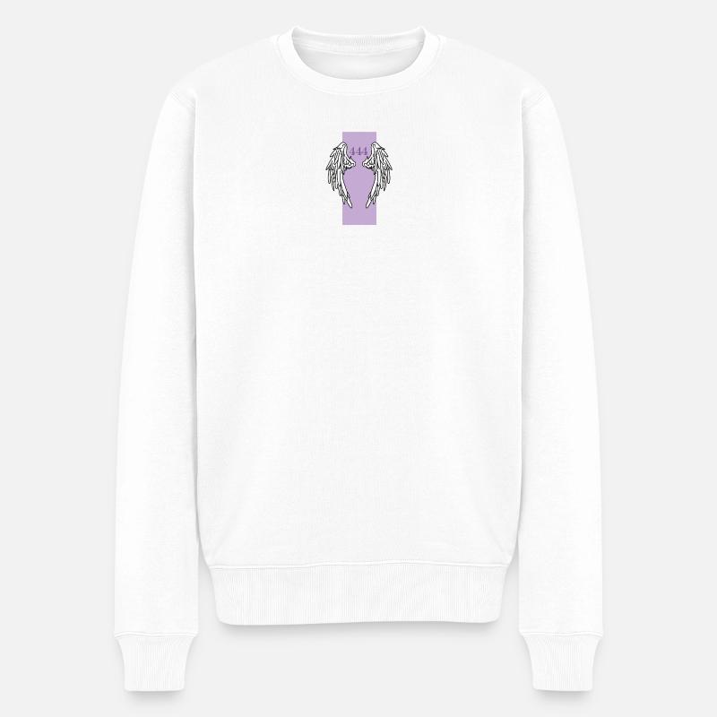 Angel Wings 444 Design esthétique - Pull Premium bio Homme - blanc
