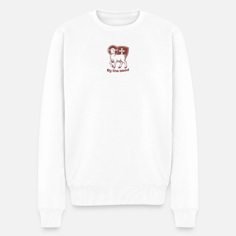 Lamm: By the Blood - Männer Premium Bio Pullover - Weiß