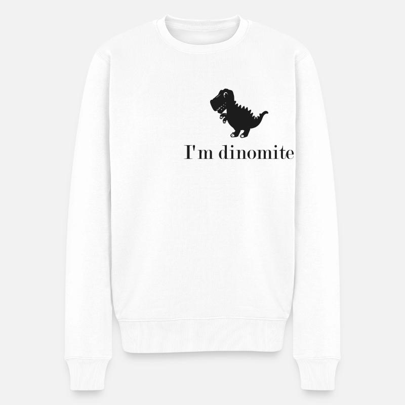 Chemise Dino Je suis dinomite - Pull Premium bio Homme - blanc