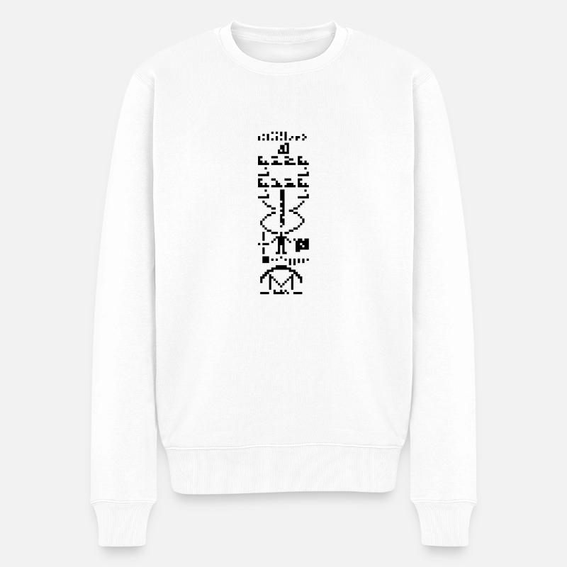 Arecibo Message - Männer Premium Bio Pullover - Weiß