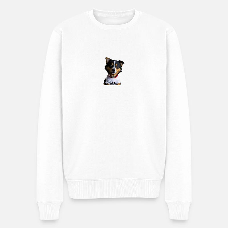 Chien mignon - Pull Premium bio Homme - blanc