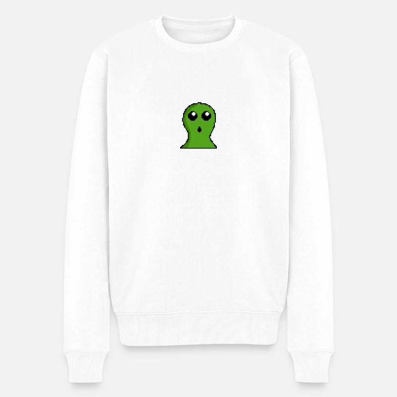 BLOB - Männer Premium Bio Pullover - Weiß