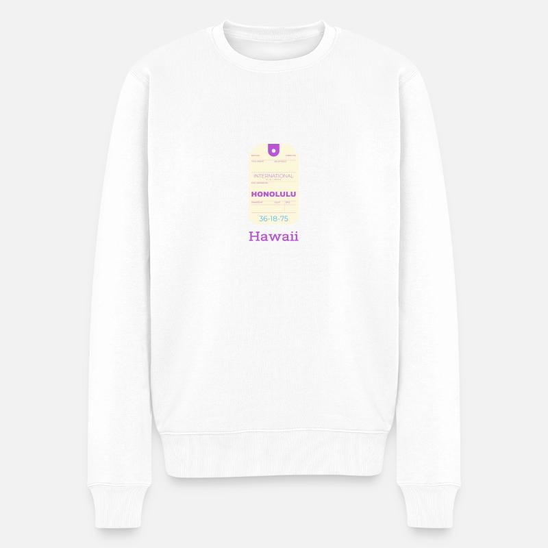 Hawaï - Pull Premium bio Homme - blanc