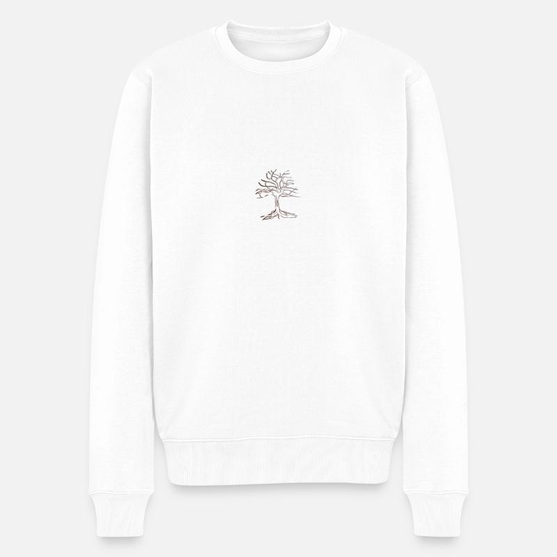 ein Baum - Männer Premium Bio Pullover - Weiß
