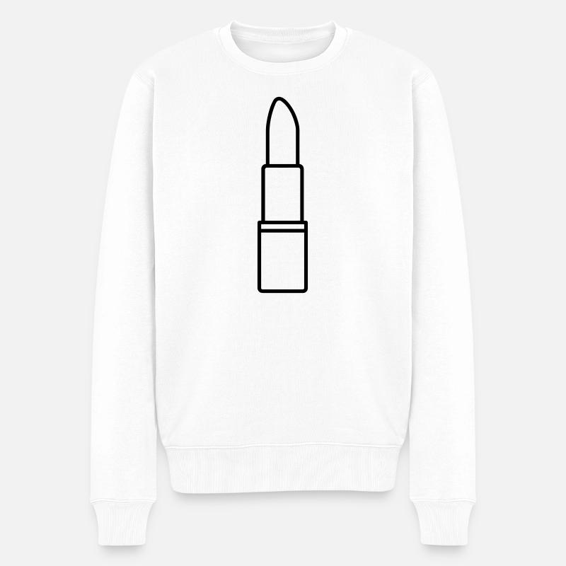 rouge à lèvres - Pull Premium bio Homme - blanc