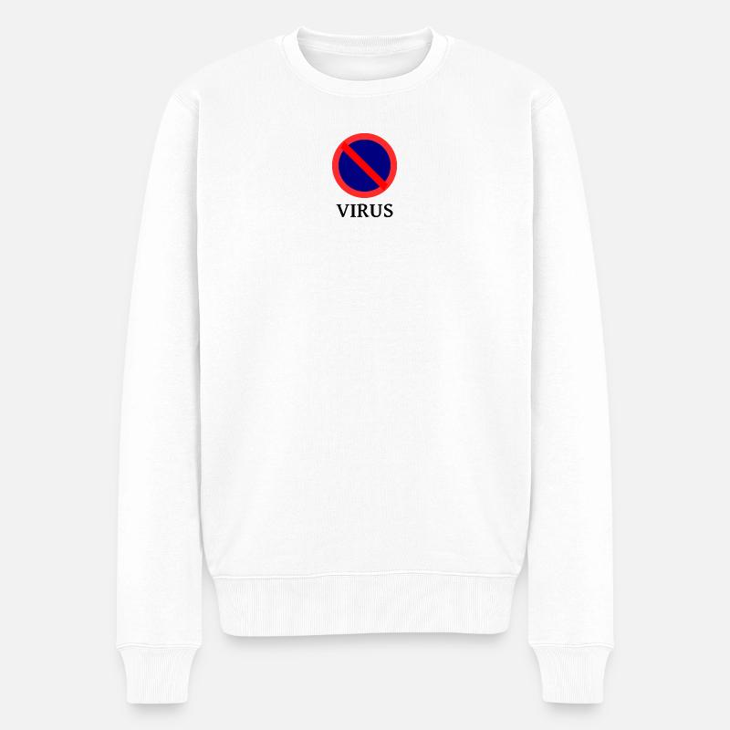 Interdit aux virus - Pull Premium bio Homme - blanc