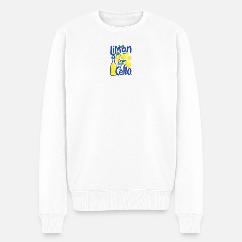 Cooles Design - Männer Premium Bio Pullover - Weiß
