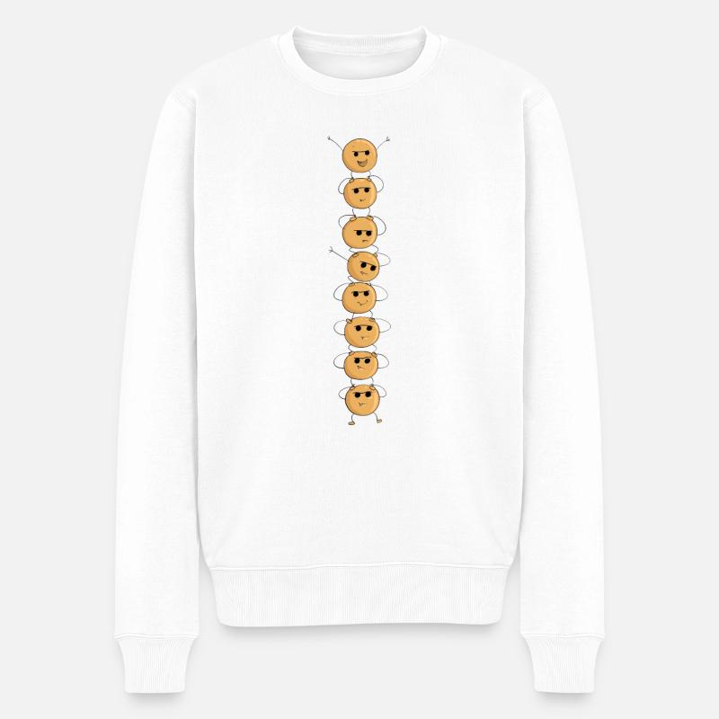 Konditoreien und Zirkusnummer - Männer Premium Bio Pullover - Weiß