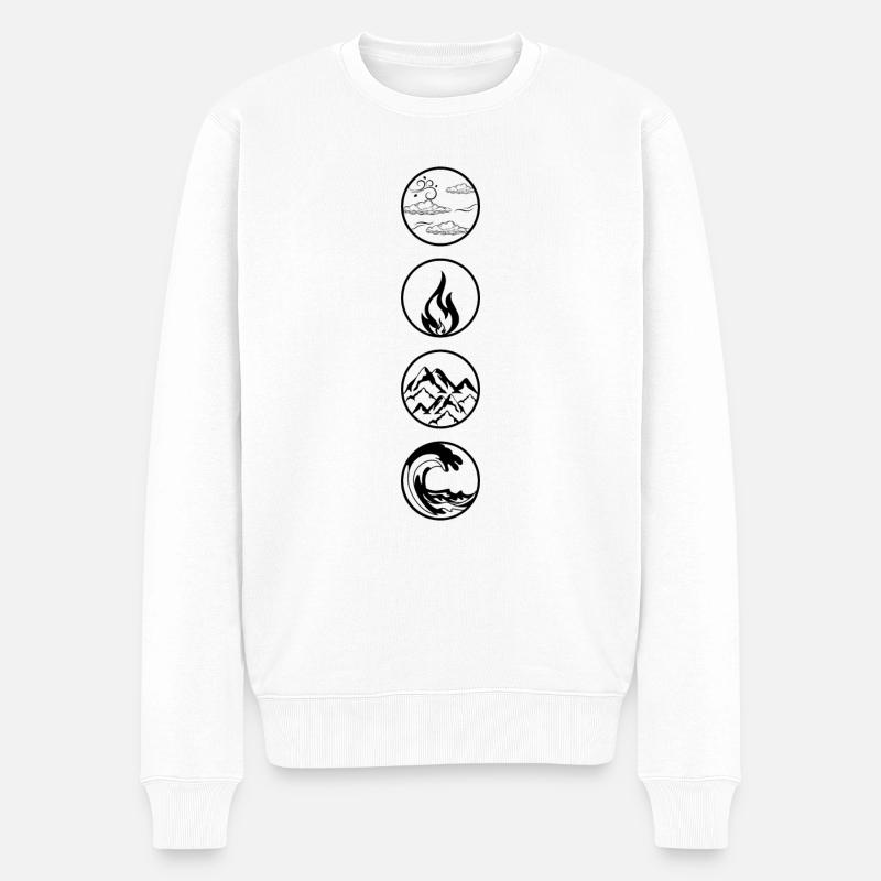 La météo designe tendance - Pull Premium bio Homme - blanc