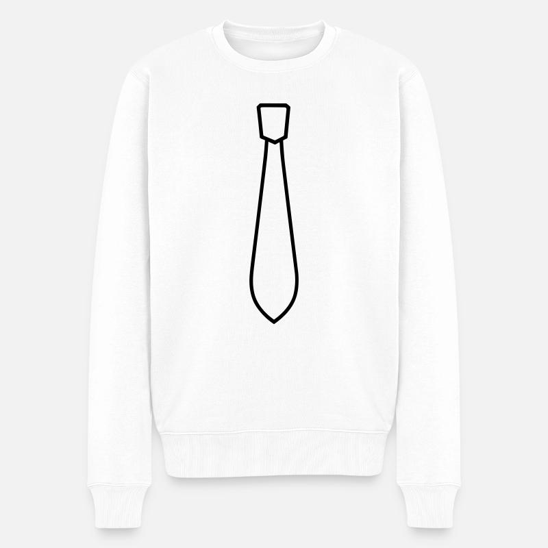 Cravate - Pull Premium bio Homme - blanc