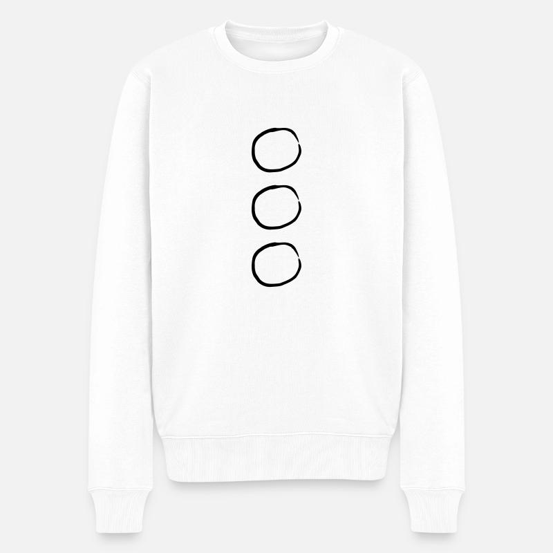Choose Circles - Männer Premium Bio Pullover - Weiß