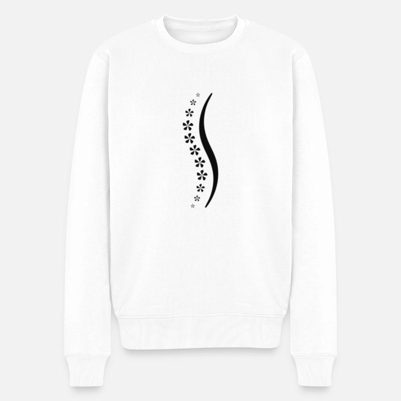 Épine de fleur grise - Pull Premium bio Homme - blanc