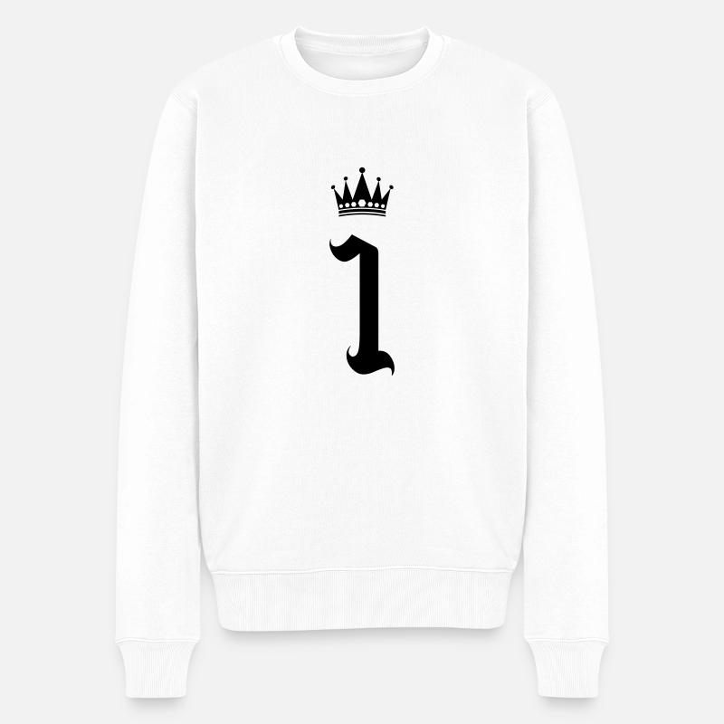 1 krone - Männer Premium Bio Pullover - Weiß
